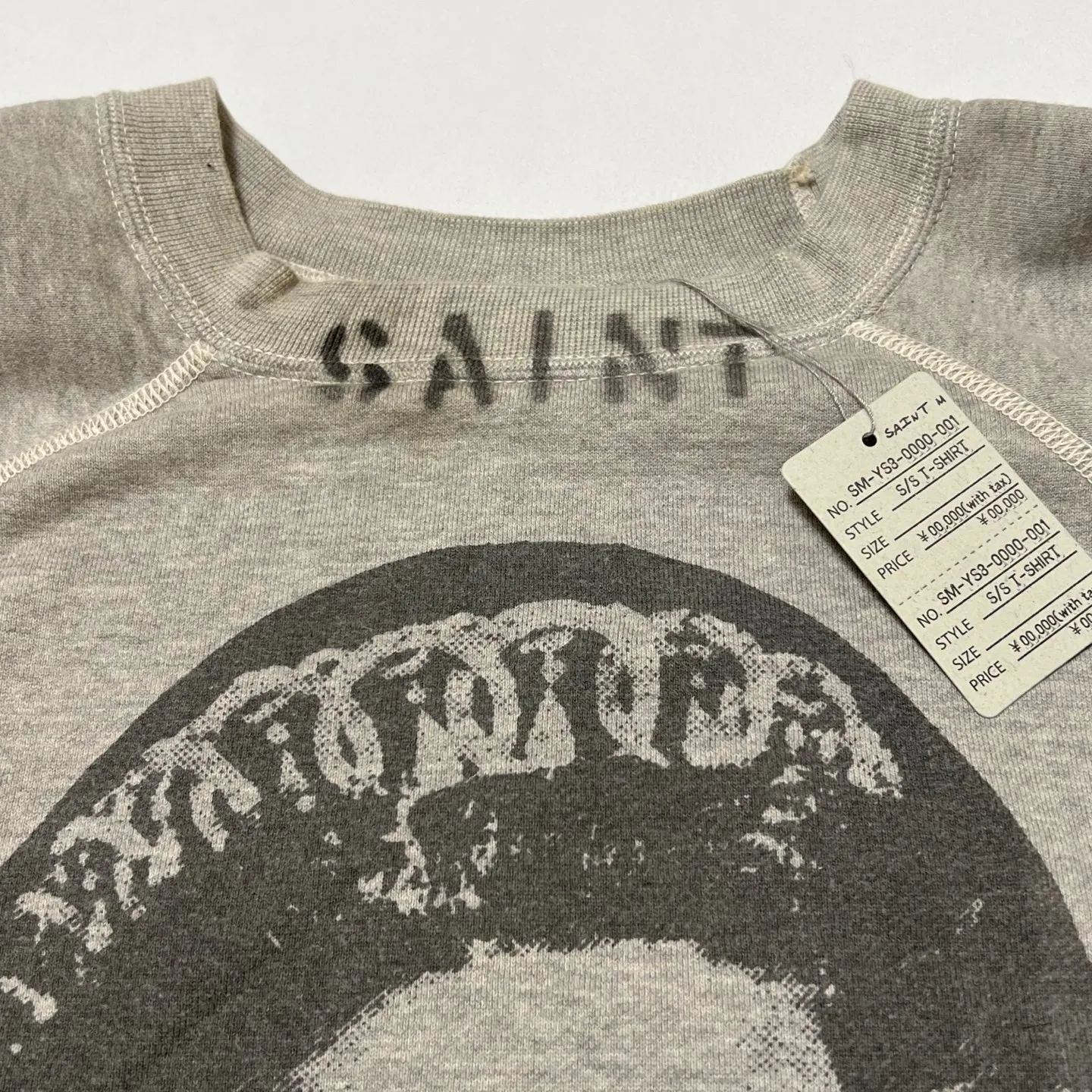 More details SAINT Mxxxxxx x SEX PISTOLS QUEEN SP_CREW SWT/GRAY band joint vintage sweatshirt Queen ripped retro sweatshirt gray S-XL
